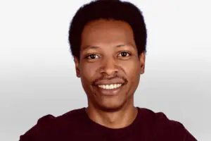 man with white smile